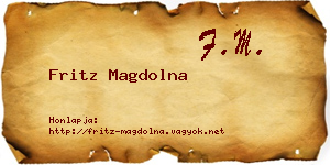 Fritz Magdolna névjegykártya